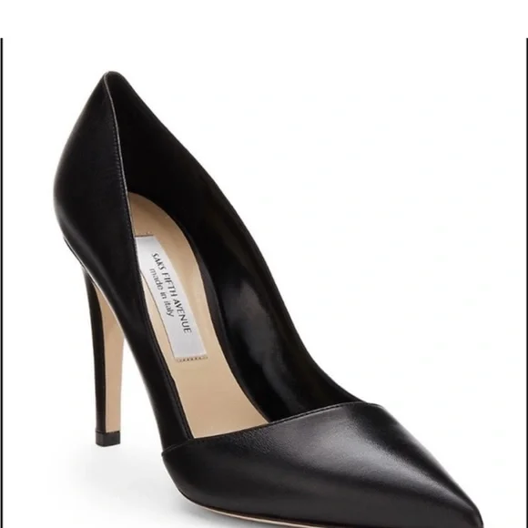 NWT Saks Fifth Ave Erika Leather Pumps - Picture 1 of 6
